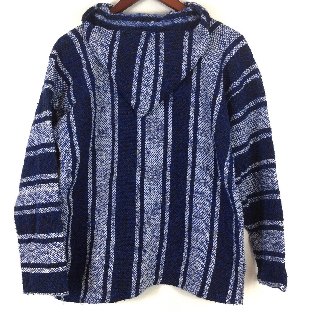 ❌SOLD❌Men's Vintage Baja Hoodie Poncho Drug Rug M - Picture 3 of 4
